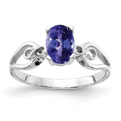 Tanzanite Ring 14k white Gold 8x6mm Oval Y2236T, MPN: Y2236T, 883957626840
