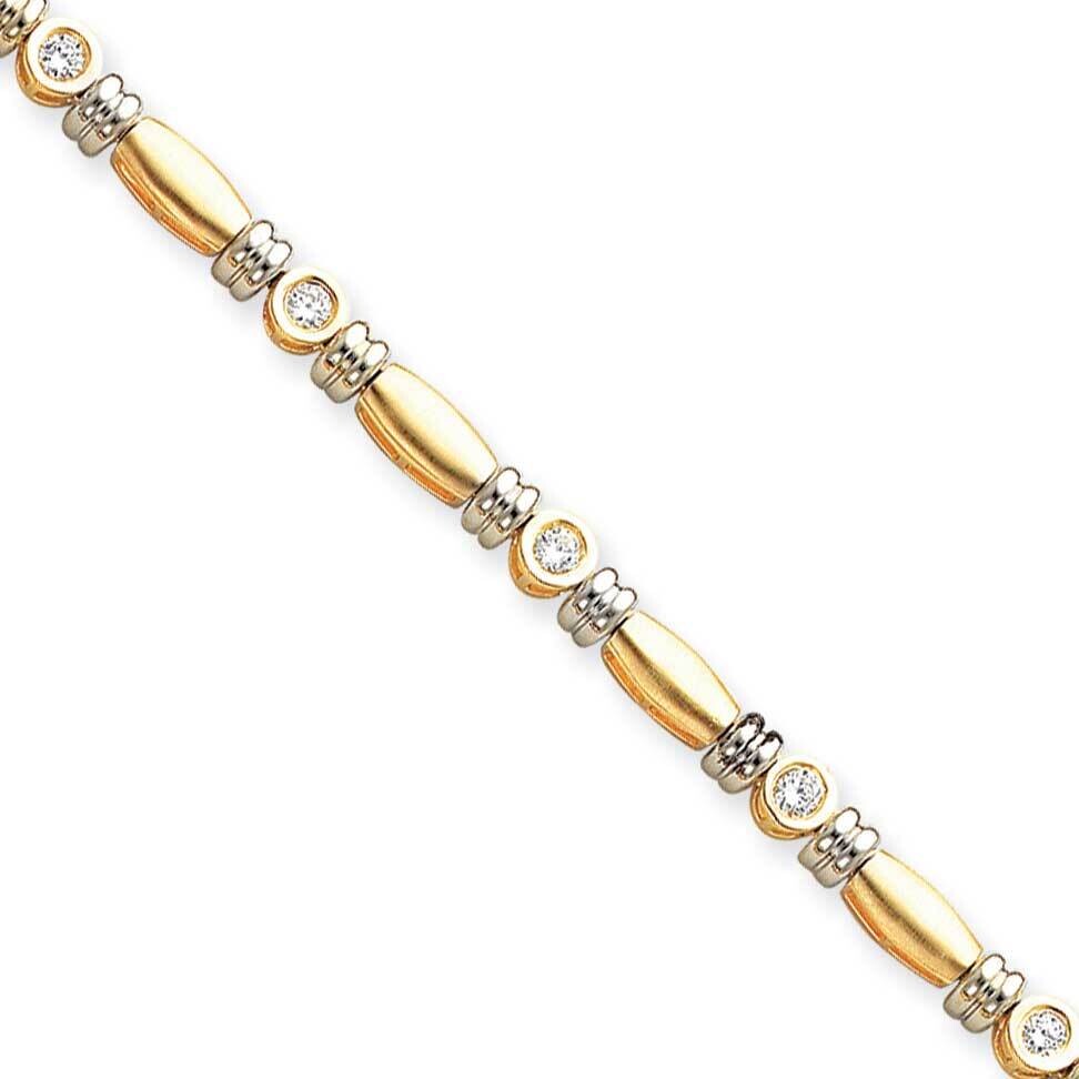 3.5mm Diamond Tennis Bracelet Mounting 14k Two-Tone Gold X2025, MPN: X2025,