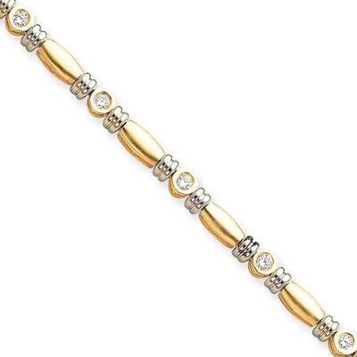 3.5mm Diamond Tennis Bracelet Mounting 14k Two-Tone Gold X2025, MPN: X2025,