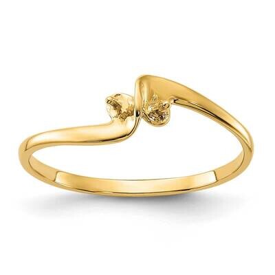 Cultured Pearl Ring Mounting 14k Gold Polished Y1873, MPN: Y1873,