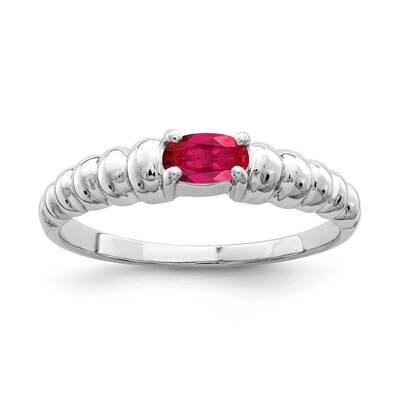 Ruby Ring 14k white Gold 5x3mm Oval X9711R, MPN: X9711R, 883957641911
