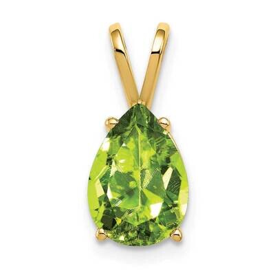 10x7mm Pear Peridot pendant 14k Gold XP427PE, MPN: XP427PE, 883957233079
