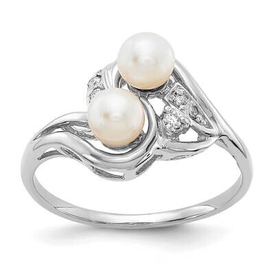 4mm Cultured Pearl Diamond ring 14k White Gold Y4376PL/AA, MPN: Y4376PL/AA, 191101633119