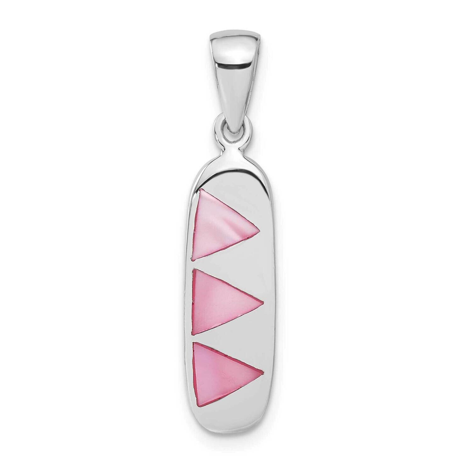 Pink Mother of Pearl Pendant Sterling Silver QP515