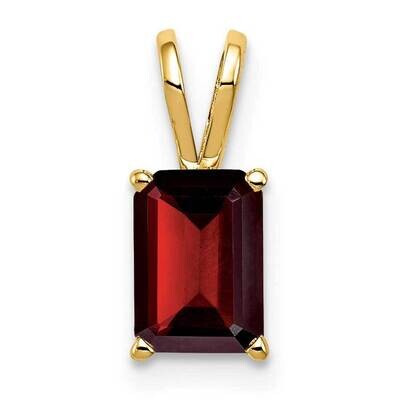 7x5mm Emerald Cut Garnet pendant 14k Gold XP420GA, MPN: XP420GA, 883957236469