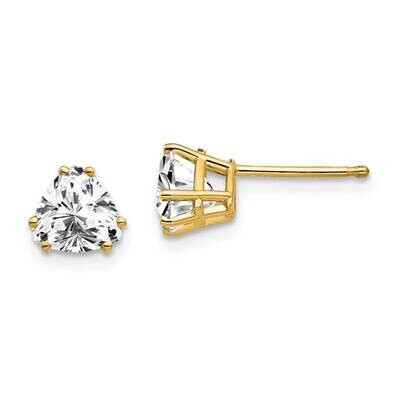 6mm Trillion CZ Diamond Earrings 14k Gold XE94CZ Diamond, MPN: XE94CZ, 883957109817
