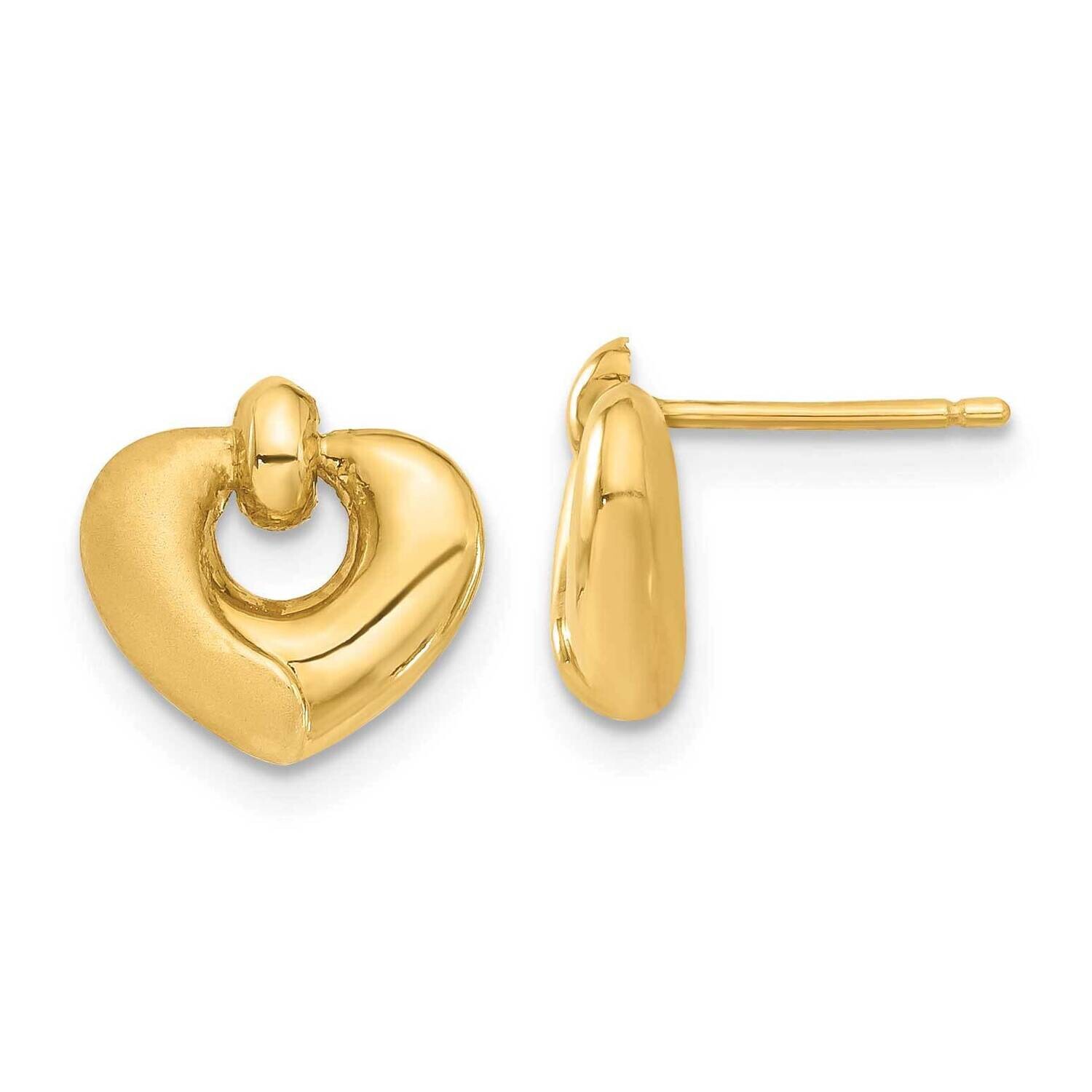 Heart Earrings 14k Gold YE291