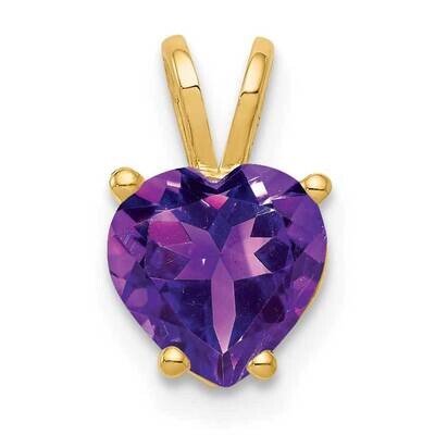 7mm Heart Amethyst pendant 14k Gold XP430AM, MPN: XP430AM, 883957209432