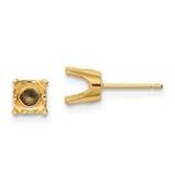 5.75mm Round Stud Earring Mounting with backs 14k Gold XD12, MPN: XD12,