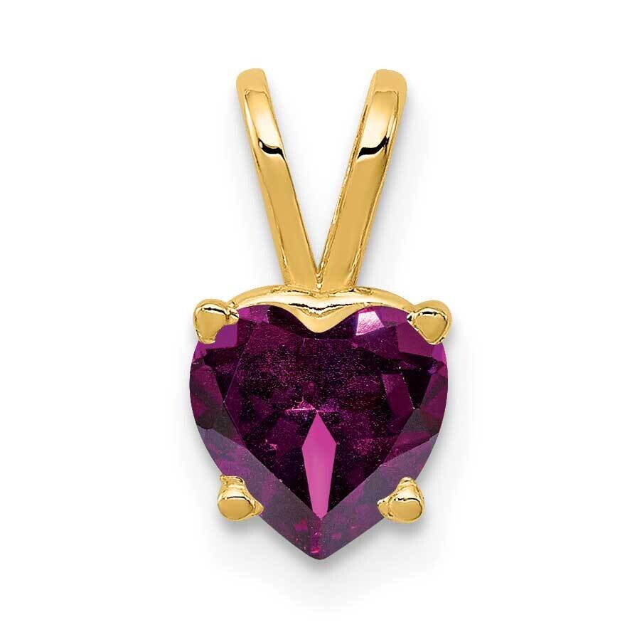 6mm Heart Rhodolite Garnet pendant 14k Gold XP429RG, MPN: XP429RG, 883957202051