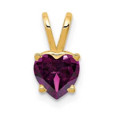 6mm Heart Rhodolite Garnet pendant 14k Gold XP429RG, MPN: XP429RG, 883957202051
