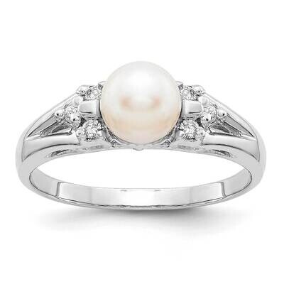 6mm Cultured Pearl Diamond ring 14k White Gold Y4389PL/AA, MPN: Y4389PL/AA, 883957388991