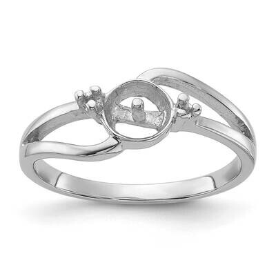 Polished .02ct. Diamond &amp; Cultured Pearl Ring Mounting 14k White Gold Y1854, MPN: Y1854,