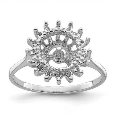 7.5mm Cultured Pearl &amp; .26ct. Diamond Ring Mounting 14k White Gold Y4379, MPN: Y4379,