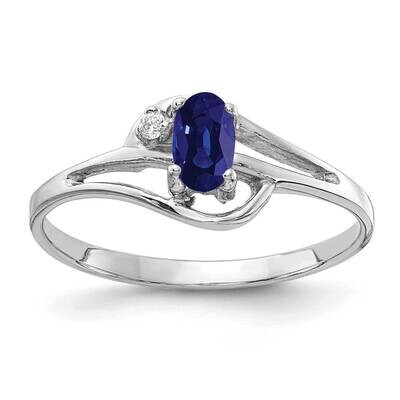 5x3mm Oval Sapphire Diamond Ring 14k White Gold X9713S_AA, MPN: X9713S_AA, 883957642000