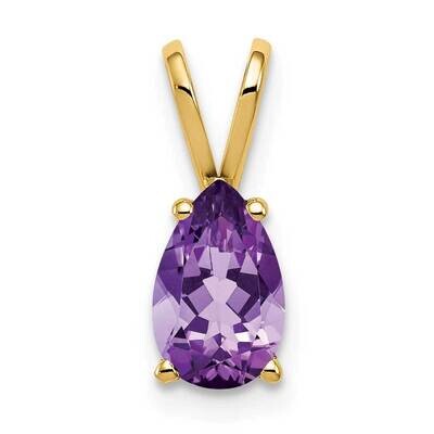 8x5mm Pear Amethyst pendant 14k Gold XP425AM, MPN: XP425AM, 883957209050