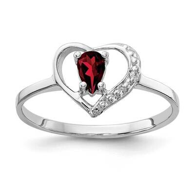 5x3mm Pear Garnet Diamond Ring 14k White Gold X9729GA_AA, MPN: X9729GA_AA, 883957643014