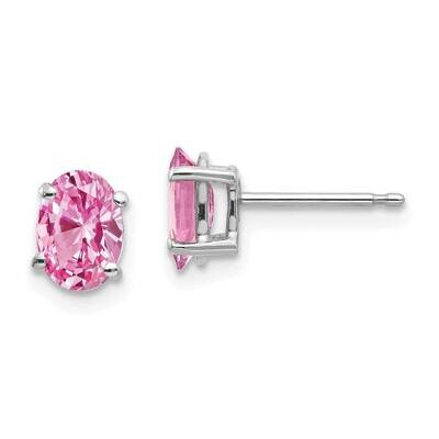 Pink Sapphire Earrings 14k White Gold XE87WSP-B, MPN: XE87WSP-B, 883957107813