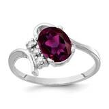 Rhodolite Garnet Diamond Ring 14k white Gold 8x6mm Oval Y2217RG/A, MPN: Y2217RG/A, 883957559063