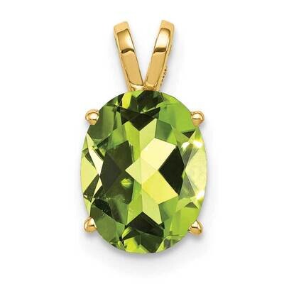 9x7mm Oval Peridot pendant 14k Gold XP424PE, MPN: XP424PE, 883957209012