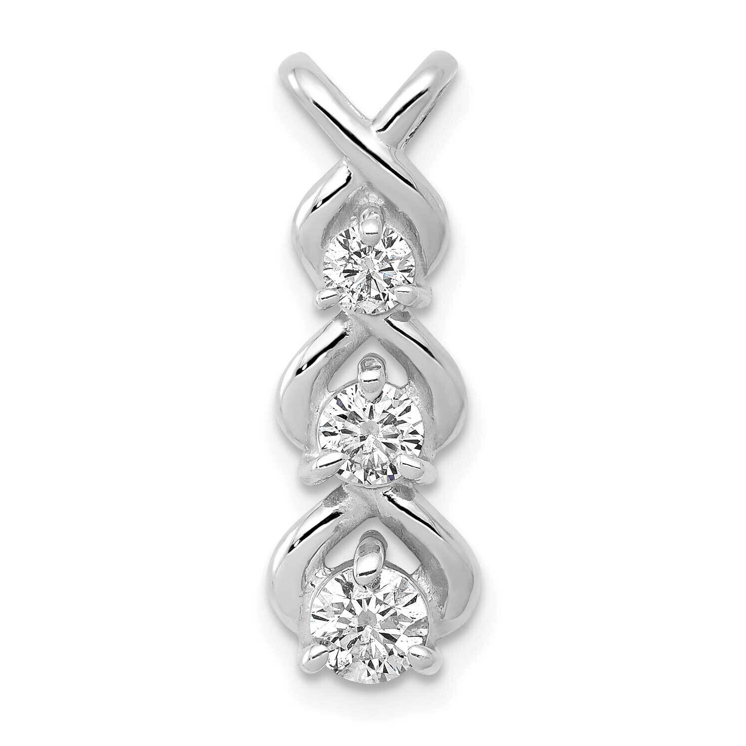 Holds 1-4, 1-3.5, 1-3.3mm Stone, Pendant Mounting 14k White Gold XP683