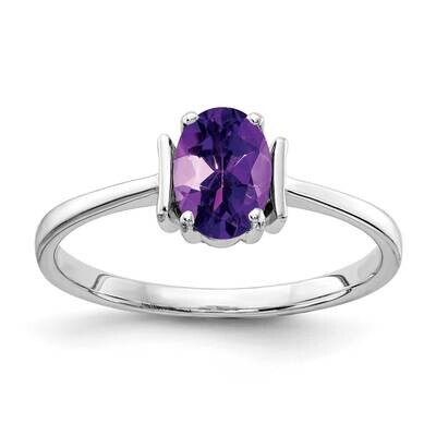 Amethyst Ring 14k white Gold 7x5mm Oval Y2220AM, MPN: Y2220AM, 883957550466