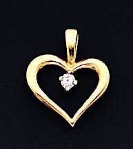 Diamond heart pendant 14k Gold XH6AAA