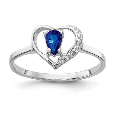 5x3mm Pear Sapphire Diamond Ring 14k white Gold X9729S/A, MPN: X9729S/A, 883957643540