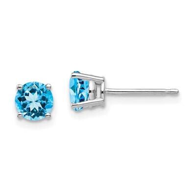 5mm Round Earring Mounting 14k White Gold XE72W, MPN: XE72W, 191101835186