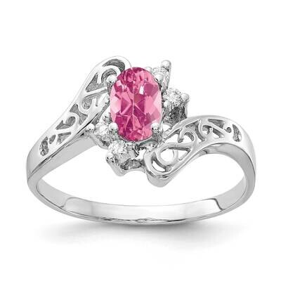 Pink Tourmaline Diamond Ring 14k white Gold 6x4mm Oval X9734PT/A, MPN: X9734PT/A, 883957646190