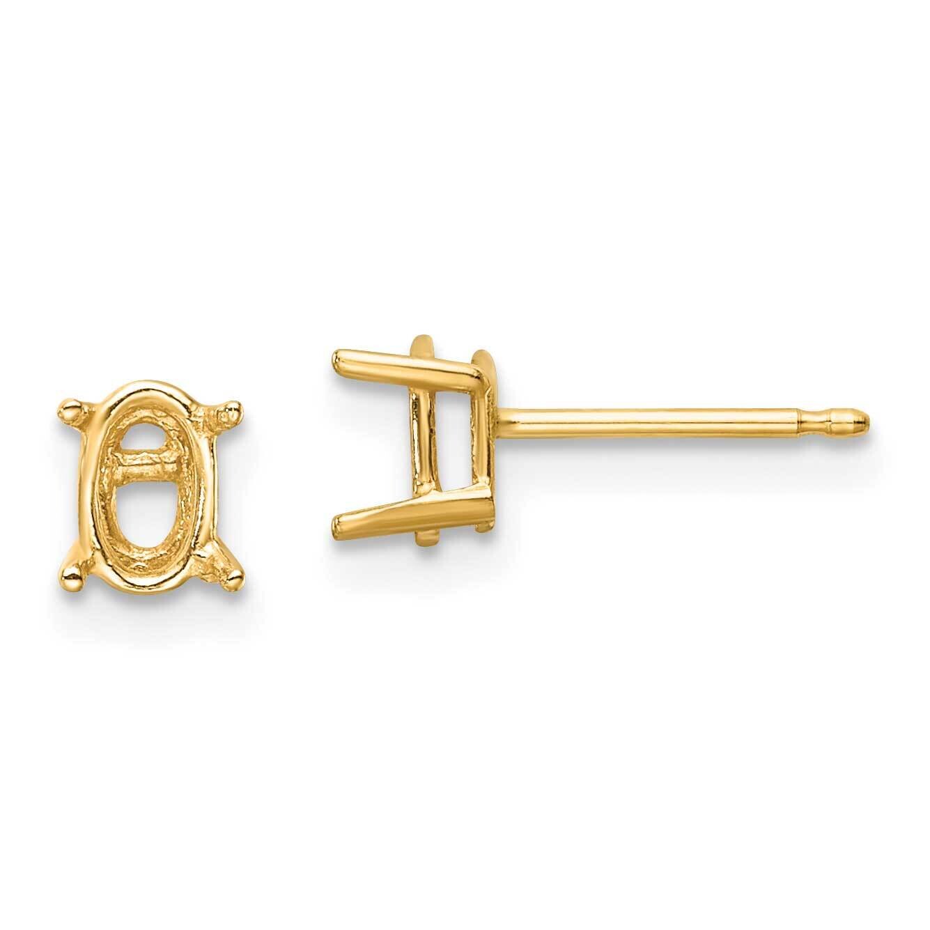 6x4 Oval Earring Mountings 14k Gold XE86, MPN: XE86, 191101835490