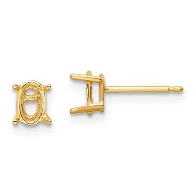 6x4 Oval Earring Mountings 14k Gold XE86, MPN: XE86, 191101835490