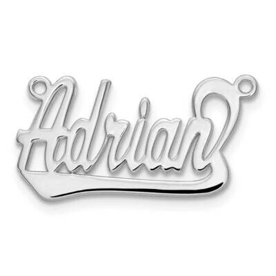 0.018 Gauge Polished Name Pendant Sterling Silver XNA141SS, MPN: XNA141SS, 883957970745