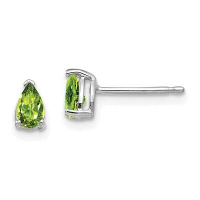 5x3mm Pear Peridot Earrings 14k White Gold XE78WPE, MPN: XE78WPE, 883957100111