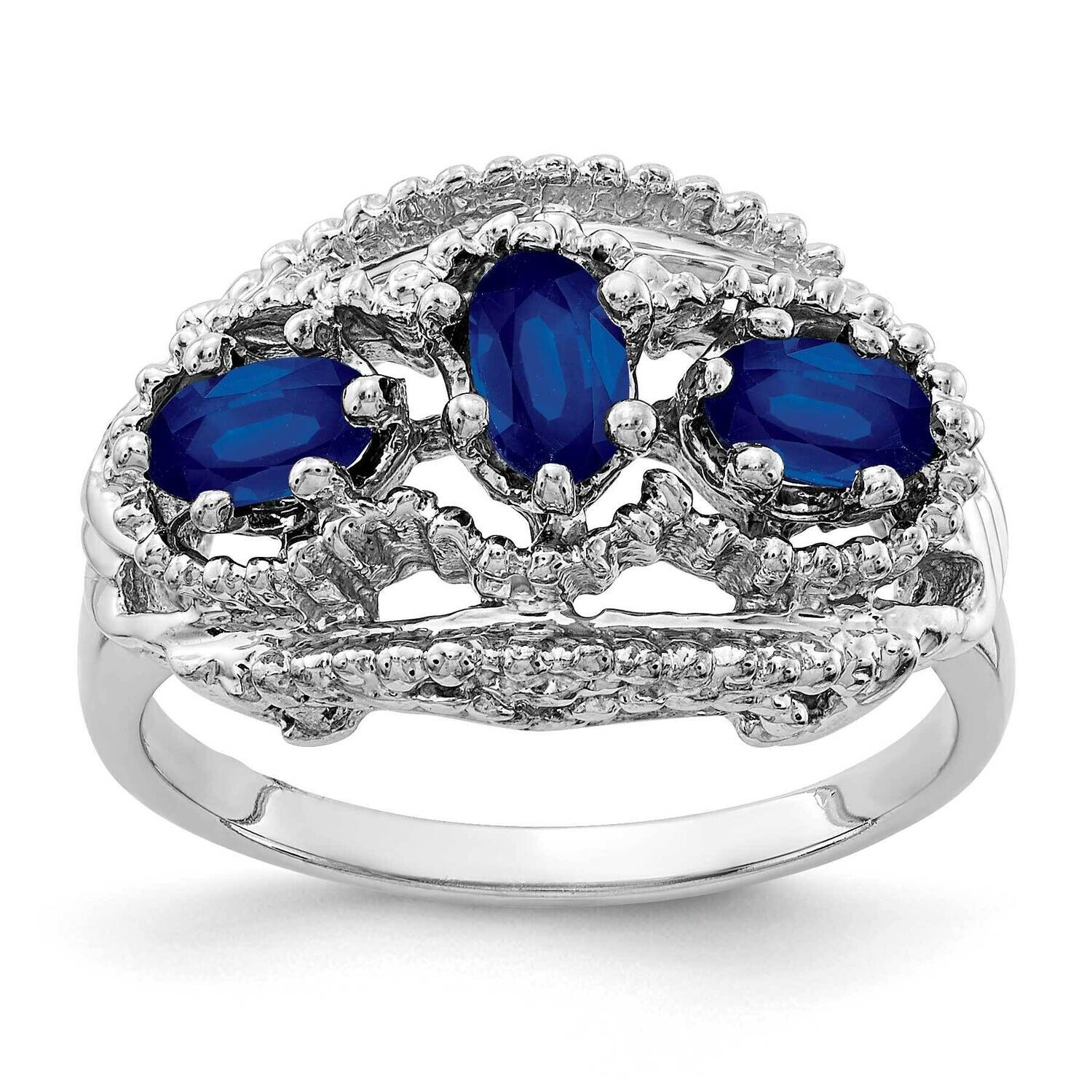 Sapphire Ring 14k White Gold Y2060S