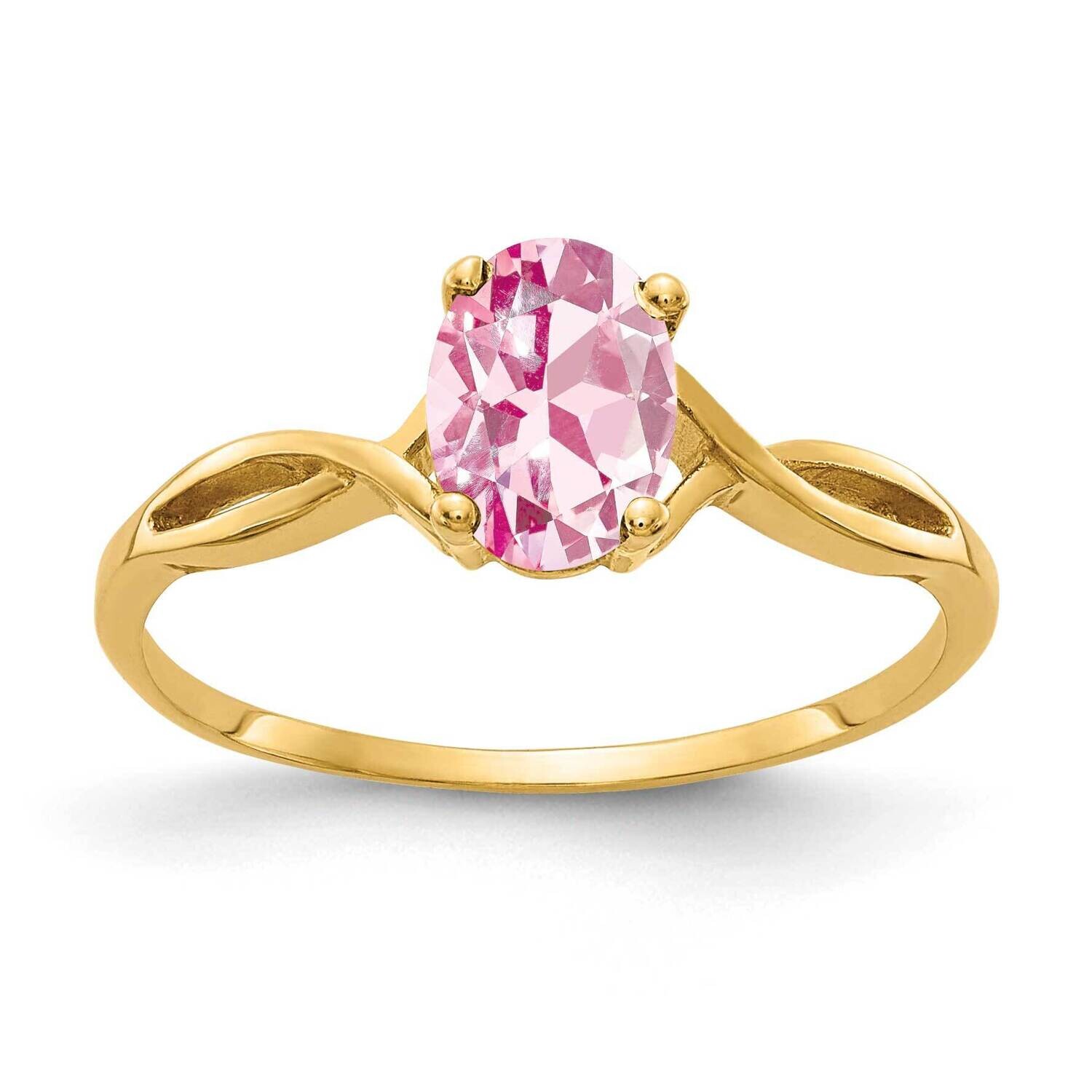 Pink Tourmaline Ring 14k Gold 7x5mm Oval Y2197PT, MPN: Y2197PT, 883957544281