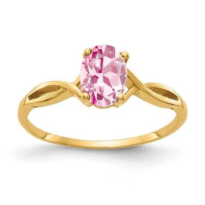 Pink Tourmaline Ring 14k Gold 7x5mm Oval Y2197PT, MPN: Y2197PT, 883957544281