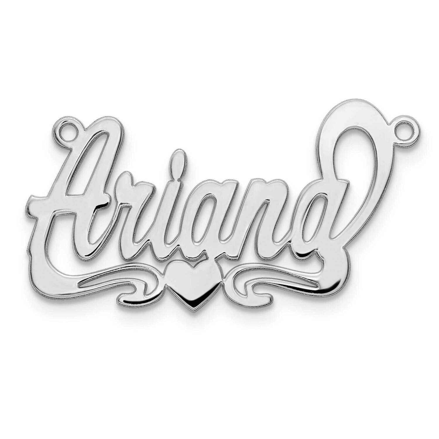 0.018 Gauge Polished Name Pendant Sterling Silver XNA134SS, MPN: XNA134SS, 883957970646