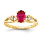 7x5mm Oval Ruby Diamond Ring 14k Gold Y2189R_AA, MPN: Y2189R_AA, 883957544908