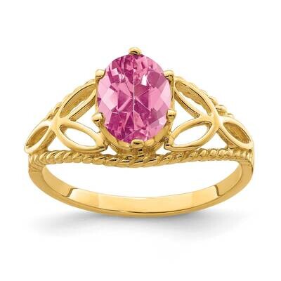 Pink Tourmaline Ring 14k Gold 8x6mm Oval X6102PT, MPN: X6102PT, 883957533544