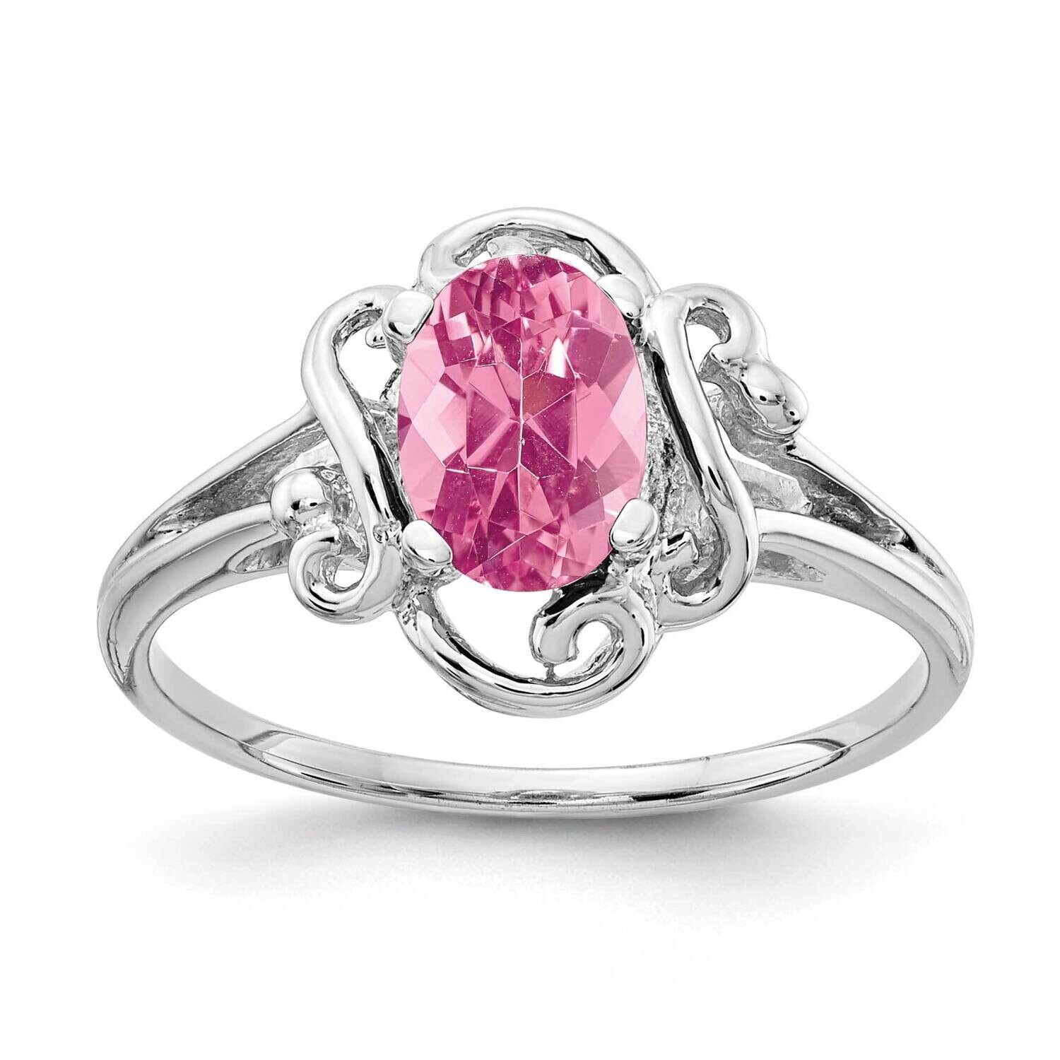 Pink Tourmaline Ring 14k white Gold 7x5mm Oval Y2228PT, MPN: Y2228PT, 883957555393