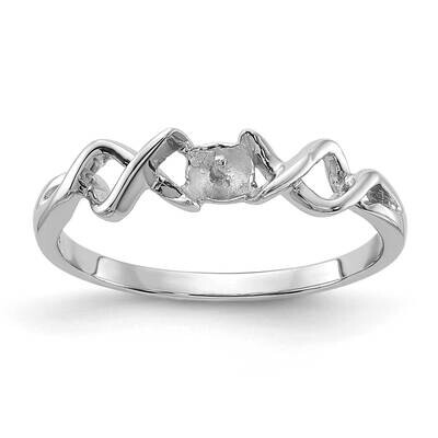 Polished Cultured Pearl Twisted Ring Mounting 14k White Gold Y1872, MPN: Y1872,