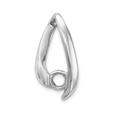 4mm Round Stone Pendant Mounting 14k White Gold XP949, MPN: XP949,