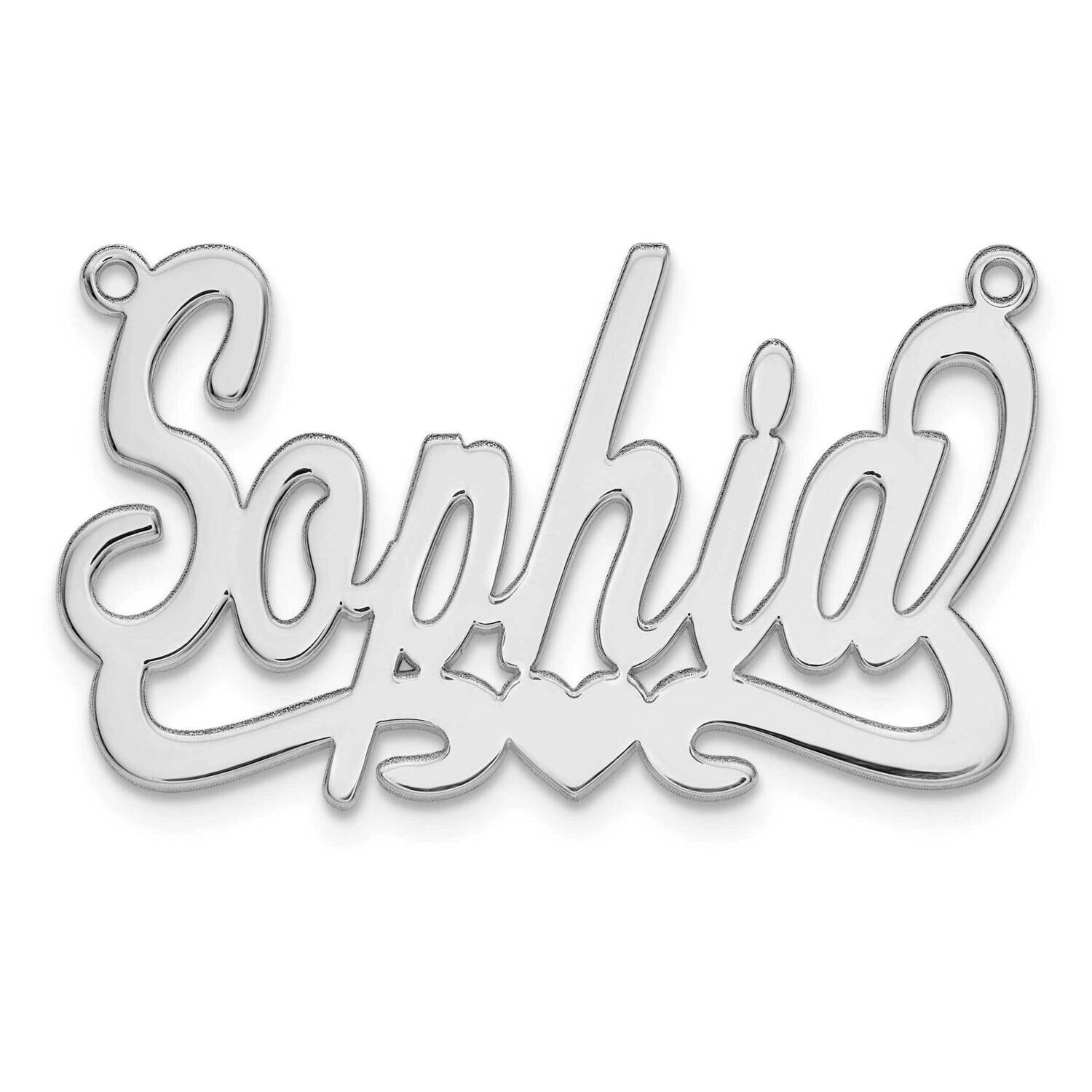 0.018 Gauge Polished Name Pendant Sterling Silver XNA128SS, MPN: XNA128SS, 191101541131