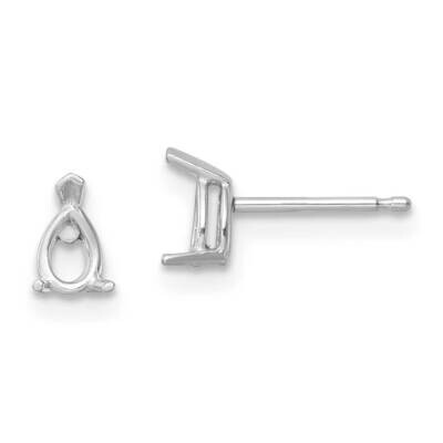 5x3 Pear Earring Mountings 14k White Gold XE78W, MPN: XE78W, 191101835353