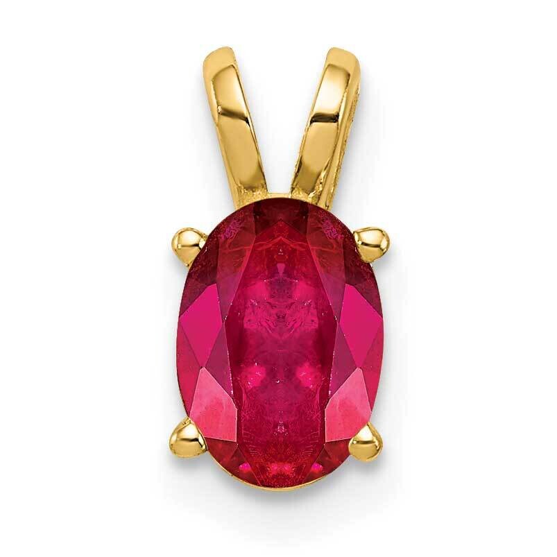Ruby pendant 14k Gold 7x5mm Oval XP422R, MPN: XP422R, 883957202013