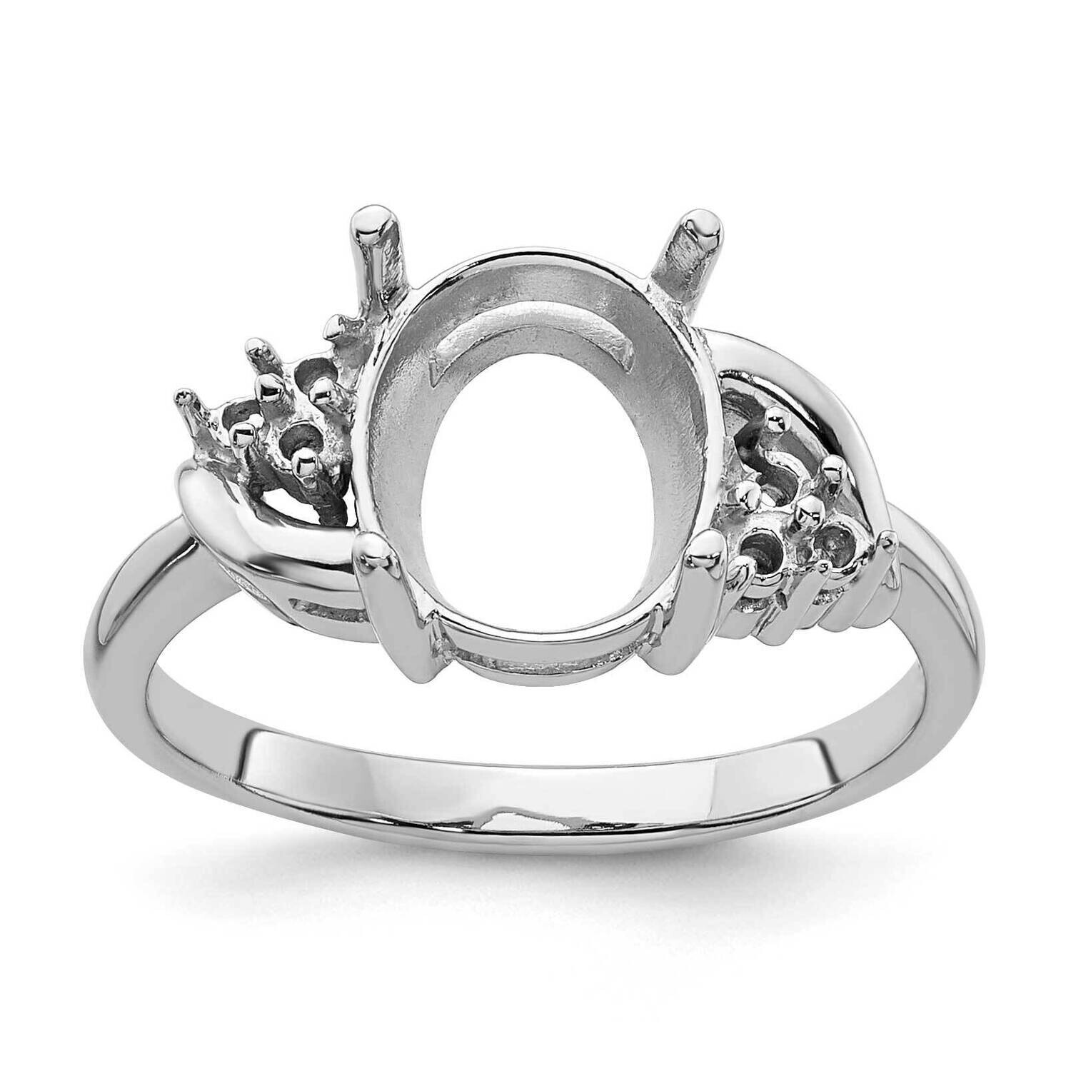 Diamond & Gemstone Ring Mounting 14k White Gold Y4605