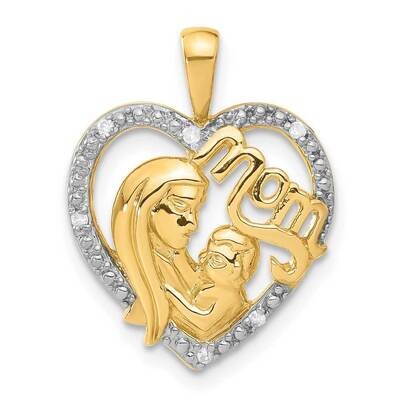Rhodium Dia Pendant 14k Gold YC477