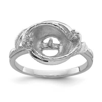 7.5mm Cultured Pearl &amp; .02ct. Diamond Ring Mounting 14k White Gold Y4383, MPN: Y4383,