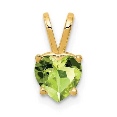 6mm Heart Peridot pendant 14k Gold XP429PE, MPN: XP429PE, 883957209425